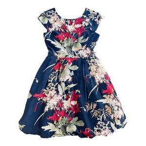 Ted Baker London Torella Fourties' Bloom Floral Silk Dress Size 6